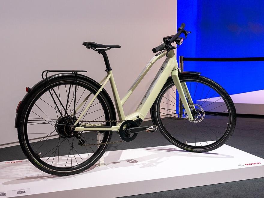 Electric trekking bike with pedal assist